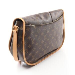 Louis Vuitton Menilmontant Monogram Shoulder Bag Canvas Leather Brown